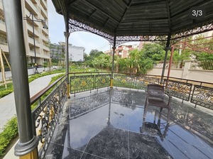 Pergola en fonte noire et or pour jardin, pavillon décoratif extérieur, taille personnalisée, élégante décoration extérieure - Product Image 2