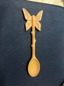 Handcrafted Wooden Spoon Natural Wood Floral Carved Eco Friendly Kitchen Utensil Handmade Tableware - Product Image 6