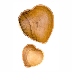 Solid Wood Handmade Eco-Friendly Classic Design Polished Finish Decorative Dough Bowl <b>Heart</b> <b>Shape</b> Premium Quality Tableware Bowl - Product Image 6
