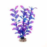 Planta Artificial para Acuario, Hierba Acuática de Simulación, 18 cm, Adornos de Plástico en 5 Colores, Decoración DIY para Paisajes Acuáticos