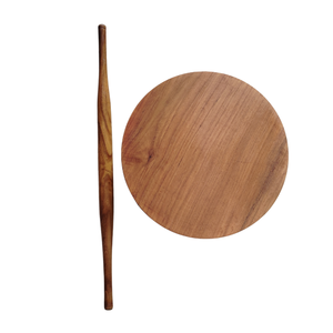 Wood Round Shape Hand Painting Chakla Belan High Quality <b>Rolling</b> <b>Pin</b> and <b>Rolling</b> Board Kitchen Accessories buraq handicraft - Product Image 4