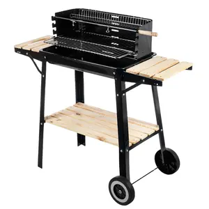 High Quality Charcoal Barbecue Grills Steel BBQ Charcoal Grill Backyard Bbq Grill With Wheels
