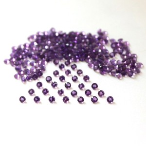 Ametista púrpura natural facetada de corte redondo, piedra preciosa suelta de 2.5 mm, cuentas de amatista calibradas para la fabricación de joyas, collares y anillos. - Product Image 4