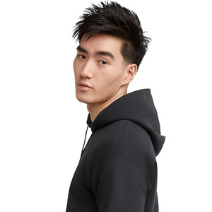 Sudadera con capucha negra personalizada para hombre, suave, de forro polar, estilo casual y urbano. - Product Image 3