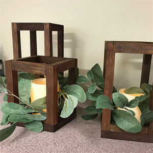 ชุดเชิงเทียนตกแต่งบ้านสไตล์ชนบทแบบรักษ์โลกจากไม้ธรรมชาติสำหรับเทศกาลรอมฎอน 1 ชิ้น MULTI CRAFT - Product Image 3