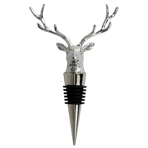 Tapón de botella de vino con cabeza de ciervo de aleación de zinc, sellador de bebidas de metal reutilizable con forma de reno para accesorios de bar en casa y regalos de Navidad - Product Image 3