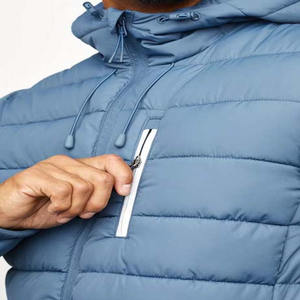 Chaqueta Bomber para Hombre, Color Azul Claro, Última Moda, Estilo Único, Lona Recubierta, Cierre de Cremallera de Alta Calidad - Product Image 4