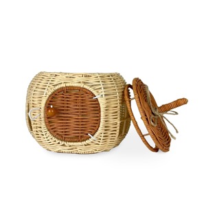 บ้านเด็กเล่นไม้คุณภาพเยี่ยม บ้านของเล่นหวายธรรมชาติ ของตกแต่งบ้านเด็ก - Product Image 3