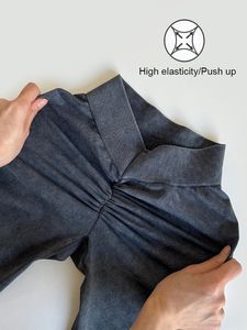 Leggings tendance pour femmes, sexy, sans couture, respirants, personnalisables, leggings de sport, taille haute, effet push-up, style décontracté, leggings d'été - Product Image 3