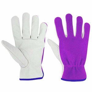 Gants de conduite en cuir de chèvre et croûte de cuir, protection individuelle résistante à l'abrasion, protection des mains pour activités de plein air et travail - Product Image 3