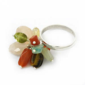 925 Sterling Silver Ethnic Bohemian Jewelry Comes With Chalcedony-Tiger Eye-Labradorite-Carnelian-Rose <b>Quartz</b>-Peridot Gemstone - Product Image 1