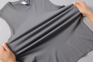 เสื้อกล้ามออกกำลังกายผ้าฝ้าย 100% สั่งทำโลโก้ได้ตามต้องการ ขายส่ง เสื้อกล้ามโอเวอร์ไซส์เรียบง่ายสำหรับผู้ชาย เสื้อกล้ามระบายอากาศได้ดี - Product Image 3