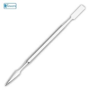 Empujador de Cutículas de Acero Inoxidable Six Flowers, Herramienta de Doble Punta para el Cuidado de Manicura y Pedicura - Product Image 1