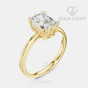Bague de fiançailles et de mariage pour femme, cadeau de bijoux, certifiée IGI, diamant de laboratoire taille radiant 1,59 carat, ensemble de bagues en or blanc 14 carats - Product Image 6