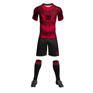Latest Men's Blue Soccer Uniform Set Short Sleeve V-Neck Geometric Print Moisture Wicking Polyester Adult Size <b>Athletic</b> Fit - Product Image 3