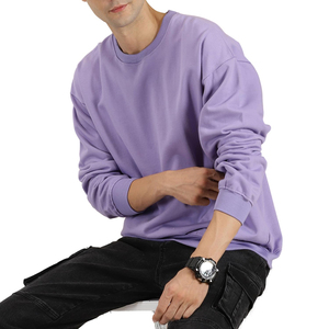 Sweat-shirt d'hiver pour homme en polyester et coton, col rond, coupe ample, style sportif, anti-boulochage, en molleton, manches longues, personnalisable, vente en gros - Product Image 2