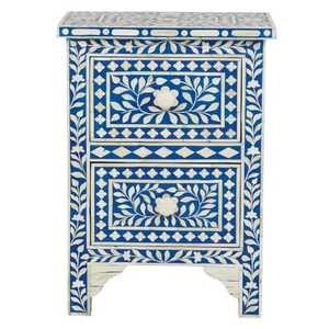 Handcrafted <b>Black</b> Bone Inlay 2-Drawer <b>Console</b> <b>Table</b> Modern Antique Design for Living Room Bedroom Home Furniture - Product Image 5