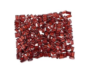 Pierre précieuse naturelle grenat du Mozambique, pierre facettée rouge taille baguette, grenat de plusieurs tailles pour la fabrication de bijoux - Product Image 4