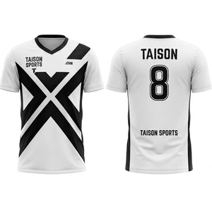 Unisex Squash Jersey Premium Dry Fit 100% Polyester 140g Breathable Anti-Bacterial Anti-UV O-Neck White Black <b>Heat</b>-Transfer - Product Image 1