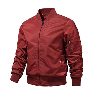Blouson Bomber en Satin Personnalisé pour Hommes – Vente en Gros, Qualité Supérieure, Blouson Bomber Matelassé Bordeaux Personnalisé - Product Image 3