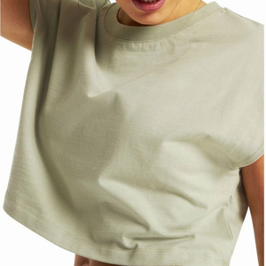 T-shirt court en maille polaire bleu clair à col rond pour femme, manches courtes, couleur unie, fermeture éclair, coupe ample, décontracté, pour le printemps et l'été, séchage rapide - Product Image 6