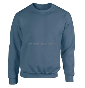 Prêt à expédier hommes sweat-shirts blanc surdimensionné col rond sweat-shirt hommes personnalisé col rond sweats basiques, coton mélangé - Product Image 3