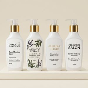 Flacon de lotion rectangulaire en plastique PET avec pompe distributrice pour shampoing, gel douche, emballage de soins de la peau, fabricant vietnamien - Product Image 5