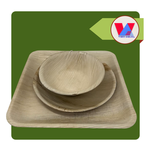 Platos Redondos Desechables Ecológicos con Diseño de Hoja de Palma, Aptos para Microondas, Ideales para Bodas Rústicas (GRAN VENTA) - Product Image 1