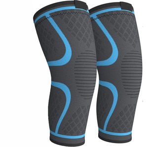 Genouillère de cyclisme en nylon, manchon de soutien pour le fitness, attelle de sport professionnelle, équipement de protection thermique et compressif, vente en gros - Product Image 6