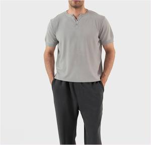 Nuevos Estilos 2026 Camisas Henley Clásicas de Manga Larga para Hombre, 100% Algodón, con Botones y Diseño a Cuadros - Product Image 4