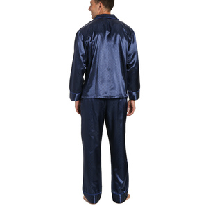 2026 Luxury 100% Satin Silk Sleepwear <b>Set</b> <b>for</b> <b>Men</b> High Quality Breathable and Comfortable Loose Fit <b>Pajamas</b> - Product Image 6