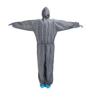 Bata de Laboratorio Blanca de Spandex/Algodón SMS con Detección de Agujas y Fusión sin Costuras para Uso Hospitalario Unisex - Product Image 4