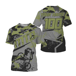 Jersey de Ciclismo de Montaña Personalizado de Alta Demanda, Manga Corta, Transpirable, Estampado, de Secado Rápido, 100% Poliéster, Corte Regular, OEM - Product Image 4