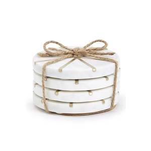 Sous-verres décoratifs écologiques en marbre, durables, lavables, en pierre naturelle, vaisselle pour la maison, la cuisine, sous-verres promotionnels - Product Image 6