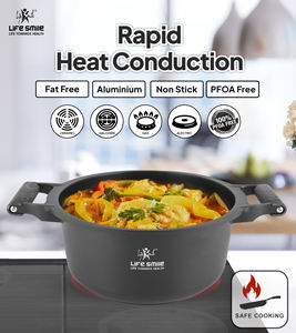 Juego de Utensilios de Cocina Antiadherentes Premium con Mangos de Baquelita Resistentes al Calor, Tapas Metálicas Ahorradoras de Energía y Base Apta para Inducción - Product Image 6