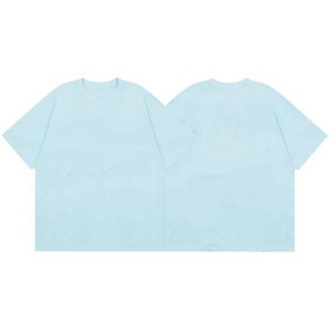 Camiseta de Manga Corta para Hombre, Cuello Redondo, Color Rosa Sólido, Corte Casual, Largo Regular, 100% Algodón, Tejido de Punto Jersey - Product Image 3