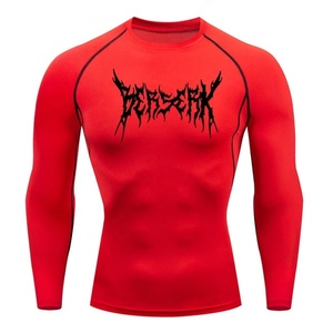 <b>Men's</b> Customize Long Sleeve Rashguard BJJ MMA Muay Thai Grappling Compression 4-Way <b>Stretch</b> Polyester Spandex Sublimation - Product Image 6