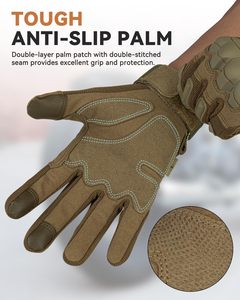 Gants de moto résistants à l'usure, respirants, tactiques, multi-usages, pour la conduite en extérieur, durables, en nylon et microfibre, anti-transpiration - Product Image 2