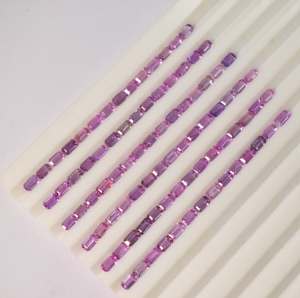 Lote de piedras preciosas de zafiro rosa natural con corte octogonal, pequeñas, calibradas, sueltas, para la elaboración de joyas. - Product Image 4