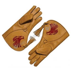 Guantes de Cetrería 100% Cuero al por Mayor, Guantes de Seguridad para el Manejo de Aves, Guantes de Caza de Águilas Hechos de Cuero - Product Image 2