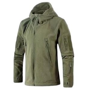 Veste coupe-vent à capuche tactique pour homme Overwatch, en softshell, fermeture éclair, chaude, coupe-vent, col montant, broderie sur le devant, personnalisable - Product Image 4