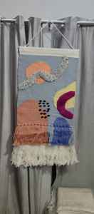 Tapiz de Macramé Tejido a Mano, Arte Textil Abstracto de Lana, Decoración Boho para Sala de Estar -08 - Product Image 2