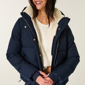 Veste d'hiver matelassée en gros pour femme, manteau chaud à capuche, style streetwear, imperméable, tissé, bomber réversible, écologique - Product Image 2