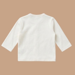 Ensemble de vêtements pour bébé bio Cot & Candy, 2 pièces, haut kimono blanc cassé avec pantalon à pattes, motif animal mignon pour garçons de 0 à 6 mois - Product Image 3