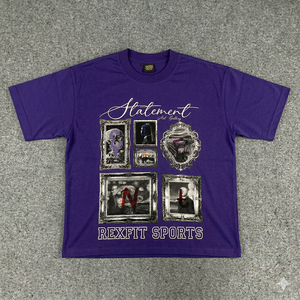 เสื้อยืดแฟชั่น REXFIT SPORTS ผ้าฝ้าย 100% สำหรับสกรีนลายแบบรีดร้อน เสื้อยืดผู้ชายสั่งทำได้ - Product Image 1