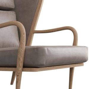 Sillón Moderno de Madera Tapizado con Cojín para Hotel, Sala de Estar o Recepción - Product Image 6