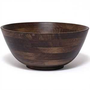 Bol en bois naturel à bord vif, fait main, avec bordure en écorce, pour salade, rustique, écologique, pour fruits, décoration de maison de style campagnard - Product Image 3