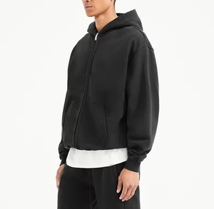 Sudadera con capucha de invierno para hombre, de corte regular y peso pesado, con cremallera, 100% algodón polar, ecológica, personalizable con logo, fabricada por Star - Product Image 2