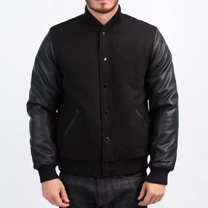 High Quality Letterman Varsity <b>Jackets</b> Wool Body Waterproof Breathable Eco-Friendly Stand Front Street Style Winter Wear <b>Smart</b> - Product Image 1