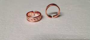 Bague tournante ajustable en cuivre pur faite à la main, bijoux unisexes pour un usage quotidien - Product Image 5